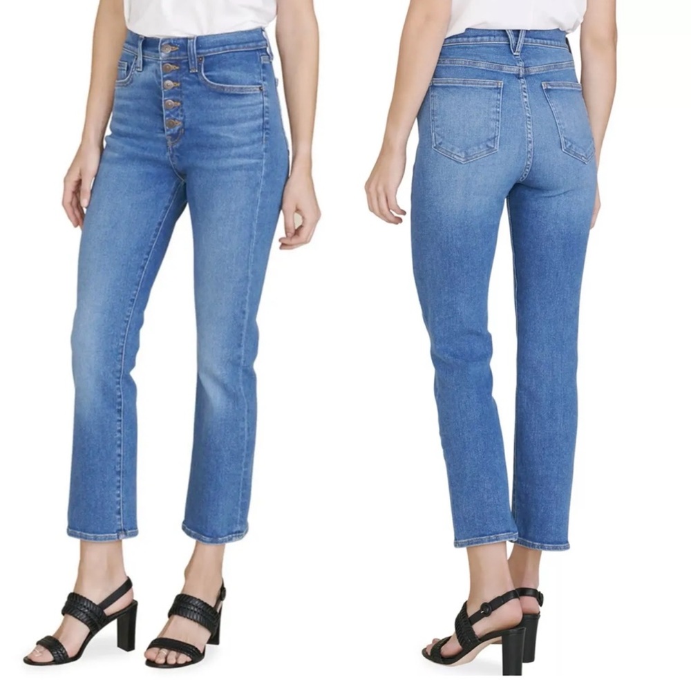 Veronica Beard Carolyn Baby Boot High Rise Button Fly Jeans